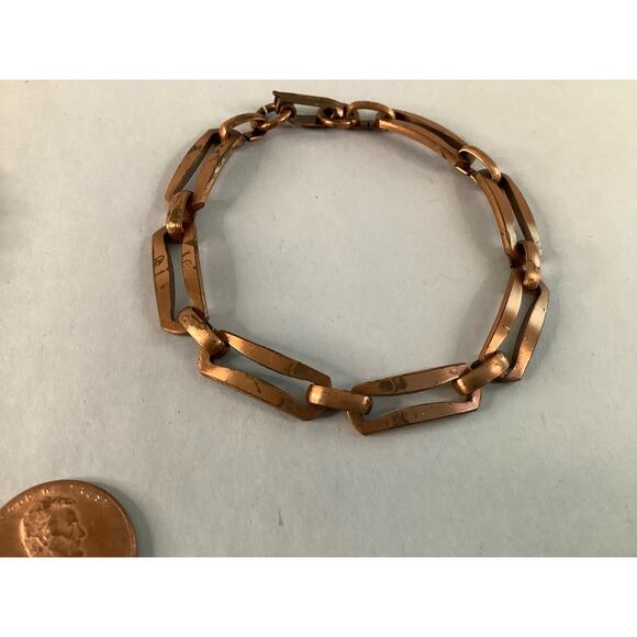 Solid Copper Bracelets, Set of Two - Picture 3 of 6